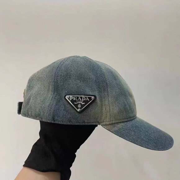 ‌Prada Denim Baseball Cap - Picture 1 of 8
